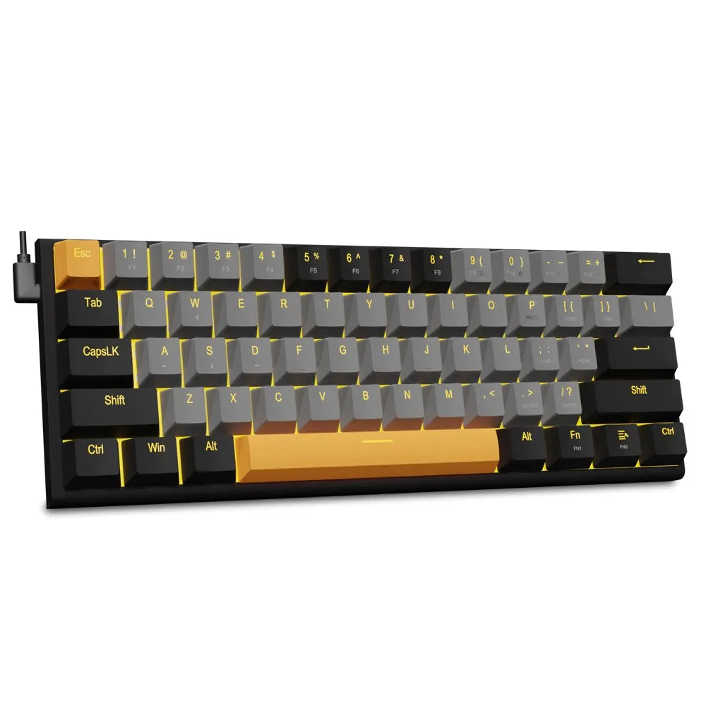 Teclado Mecânico E-YOOSO Z11 - 61 Teclas, Switches Hot-Swap e Retro Iluminação Teclado Mecânico E-YOOSO Z11 - 61 Teclas, Switches Hot-Swap e Retro Iluminação
